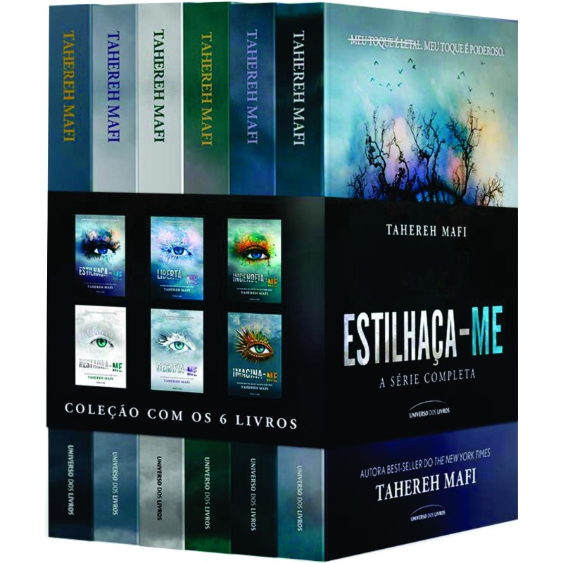 Kit completo da Série Estilhaça-me, composto pelos 06 volumes da série
